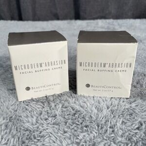 Lot Of 2 NEW BeautiControl Microderm Abrasion Facial Buffing Creme 2 oz NOS VTG